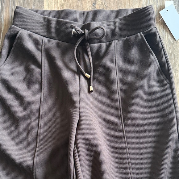 Men's Brown Drawstring Pants - Picture 2 of 6